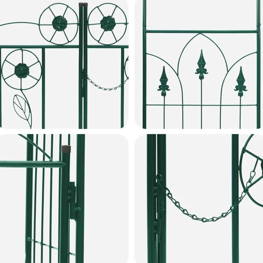 vidaXL Jardín-Arco de jardín con cerradura 102 x 50 x 218 cm