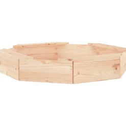 vidaXL Estructuras Para Juegos Al Aire Libre-Arenero con asientos octógono madera maciza de pino