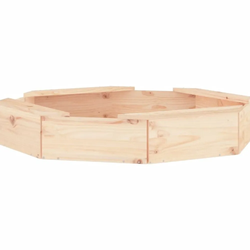 vidaXL Estructuras Para Juegos Al Aire Libre-Arenero con asientos octógono madera maciza de pino