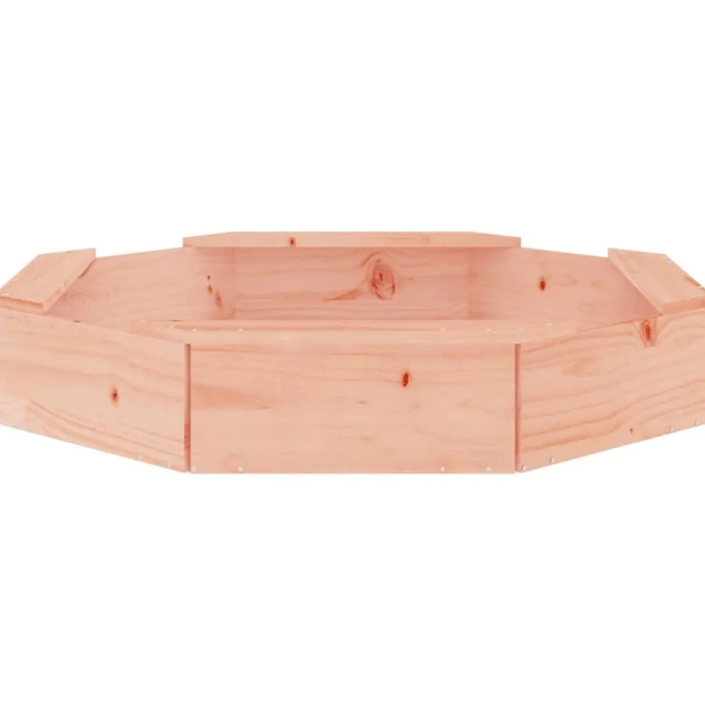 vidaXL Estructuras Para Juegos Al Aire Libre-Arenero con asientos octógono madera maciza de abeto Douglas
