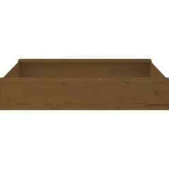 vidaXL Arenero con asientos cuadrado madera maciza de pino marrón miel Pino marrón miel Outlet