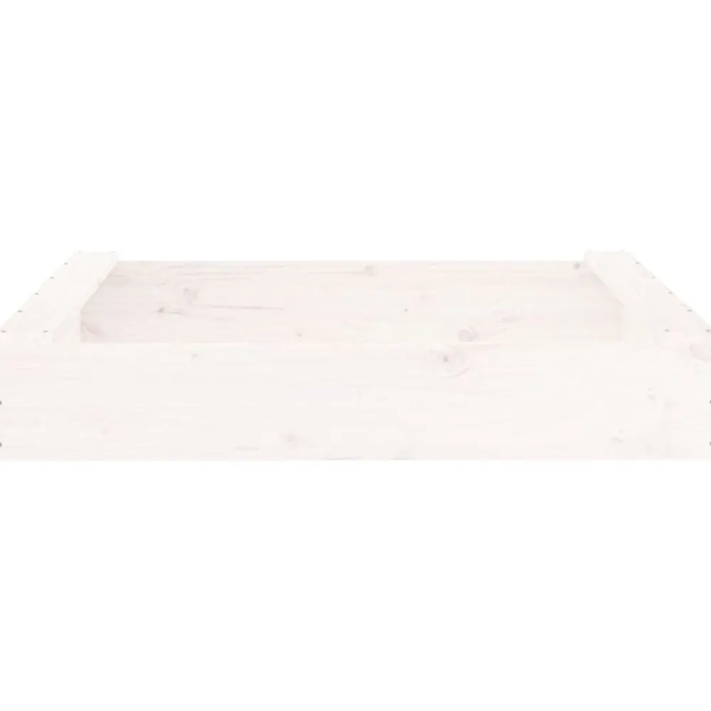 vidaXL Arenero con asientos cuadrado madera maciza de Pino blanco Online