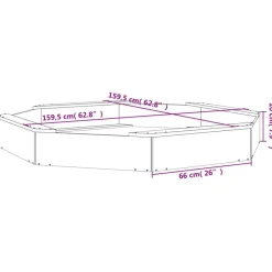 vidaXL Arenero con asientos octógono madera maciza de Pino negro Discount