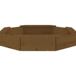 vidaXL Arenero con asientos octógono madera maciza de pino marrón miel Pino marrón miel Discount