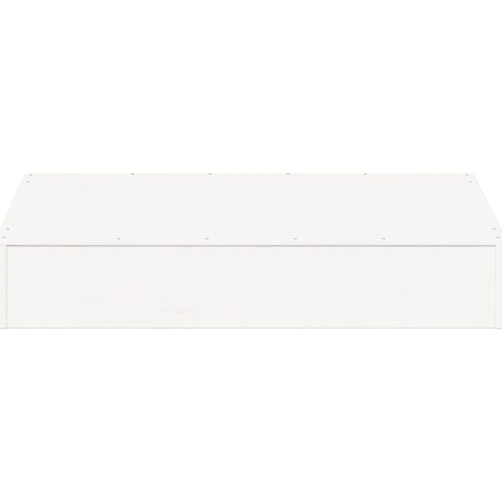 vidaXL Arenero con tapa madera maciza de pino 111x111x19,5 cm Blanco Discount