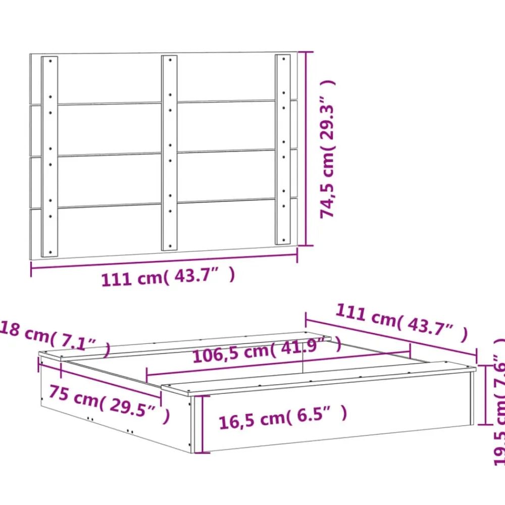 vidaXL Arenero con tapa madera maciza de pino 111x111x19,5 cm Blanco Discount