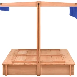 vidaXL Estructuras Para Juegos Al Aire Libre-Arenero con techo de madera de abeto 112x112x112 cm