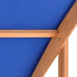 vidaXL Estructuras Para Juegos Al Aire Libre-Arenero con techo de madera de abeto 112x112x112 cm