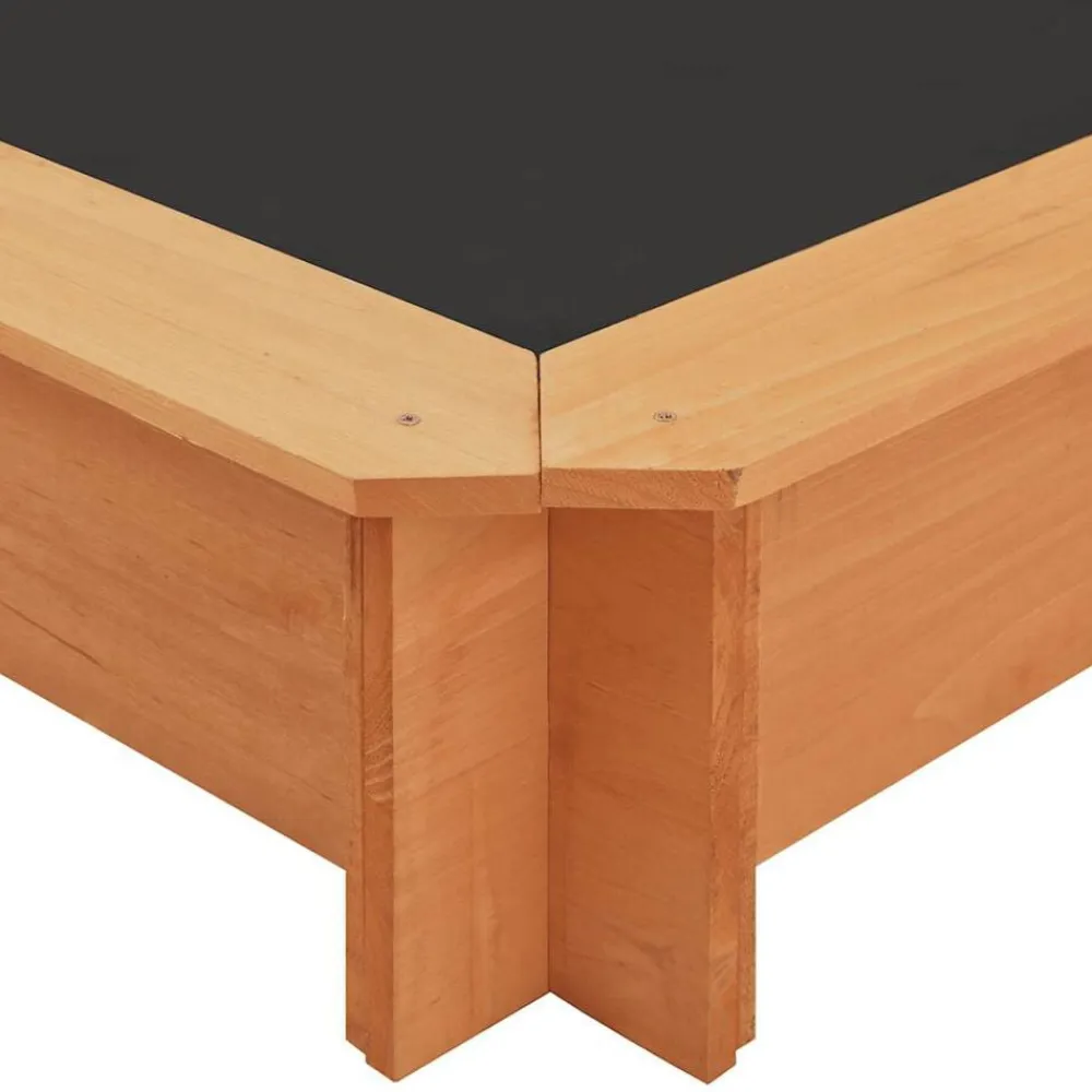 vidaXL Arenero con techo ajustable de madera de abeto 115x115x115 cm Azul Online