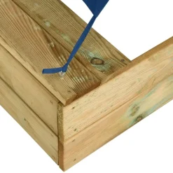 vidaXL Estructuras Para Juegos Al Aire Libre-Arenero con tejado de madera de pino impregnada 160x100x133 cm
