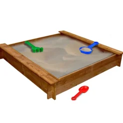 vidaXL Arenero de jardín para niños cuadrado de madera Discount