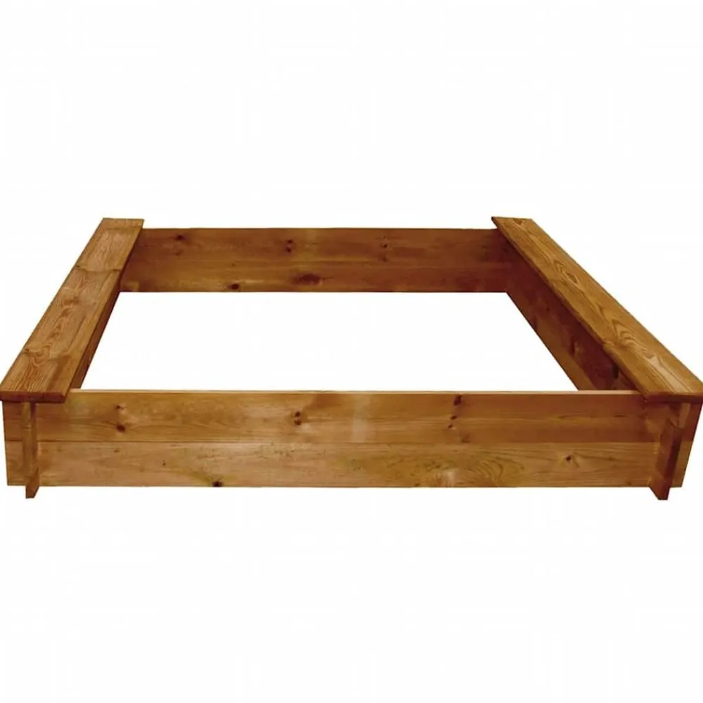 vidaXL Arenero de jardín para niños cuadrado de madera Discount