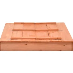 vidaXL Estructuras Para Juegos Al Aire Libre-Arenero de madera de abeto 95x90x15 cm