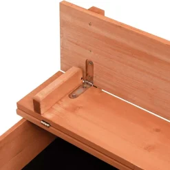 vidaXL Estructuras Para Juegos Al Aire Libre-Arenero de madera de abeto 95x90x15 cm