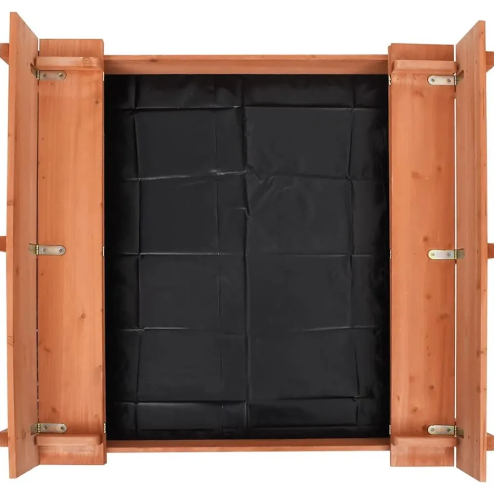 vidaXL Estructuras Para Juegos Al Aire Libre-Arenero de madera de abeto 95x90x15 cm