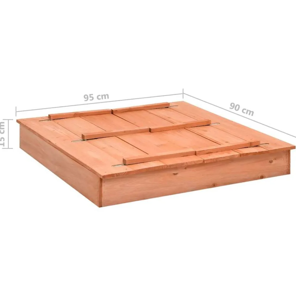 vidaXL Estructuras Para Juegos Al Aire Libre-Arenero de madera de abeto 95x90x15 cm