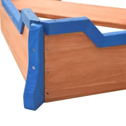 vidaXL Estructuras Para Juegos Al Aire Libre-Arenero en forma de barco pirata madera de abeto 190x94,5x101cm