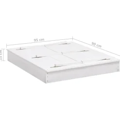 vidaXL Estructuras Para Juegos Al Aire Libre-Arenero infantil de madera de abeto 95x90x15 cm