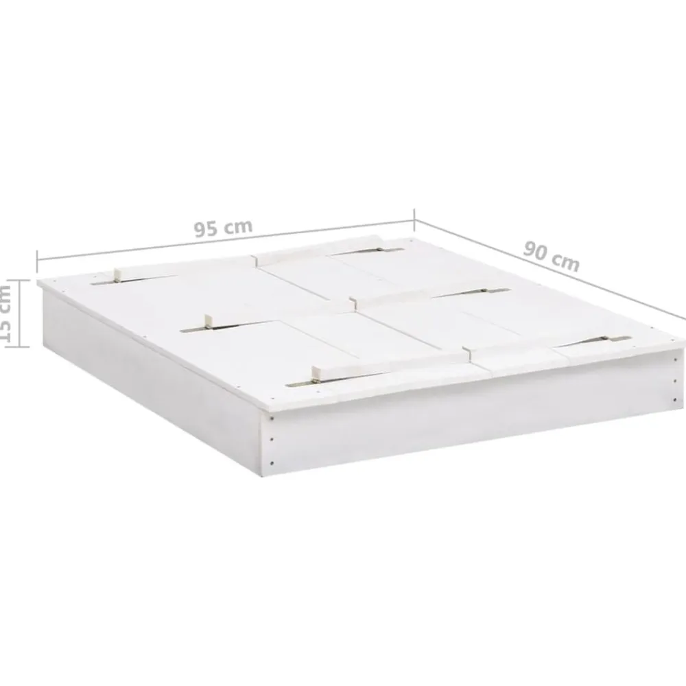 vidaXL Estructuras Para Juegos Al Aire Libre-Arenero infantil de madera de abeto 95x90x15 cm