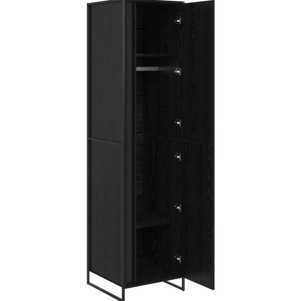 vidaXL Armario 2 pcs 50 x 50 x 200 cm Madera contrachapada Roble negro Hot