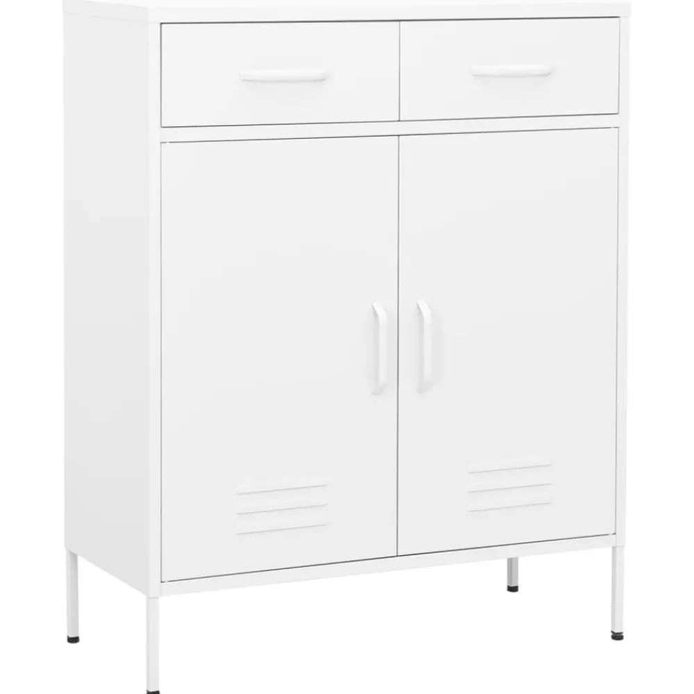 vidaXL Armario almacenamiento acero 80x35x101,5 cm Blanco Hot