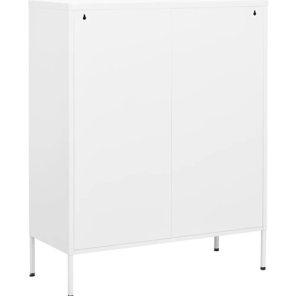 vidaXL Armario almacenamiento acero 80x35x101,5 cm Blanco Hot