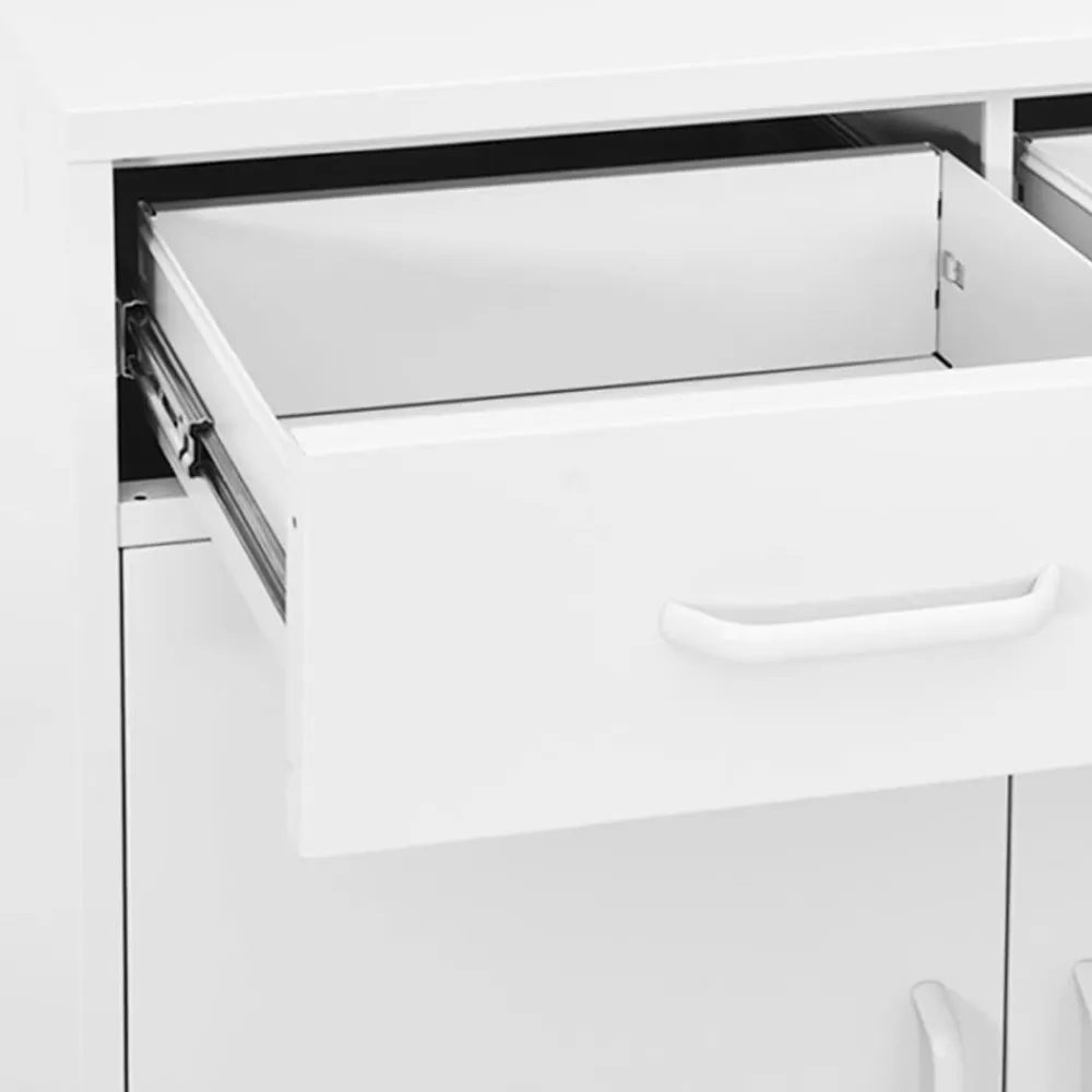 vidaXL Armario almacenamiento acero 80x35x101,5 cm Blanco Hot