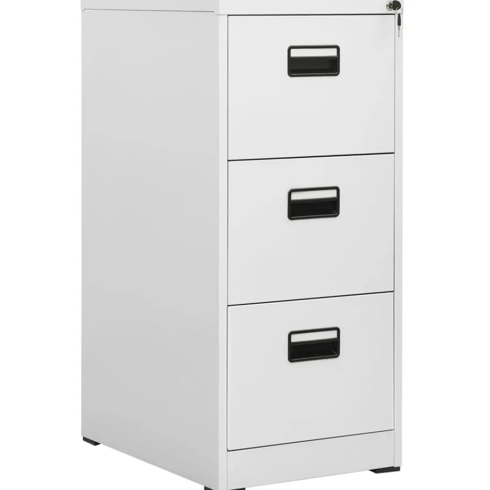 vidaXL Armario archivador de acero gris claro 46x62x102,5 cm Hot