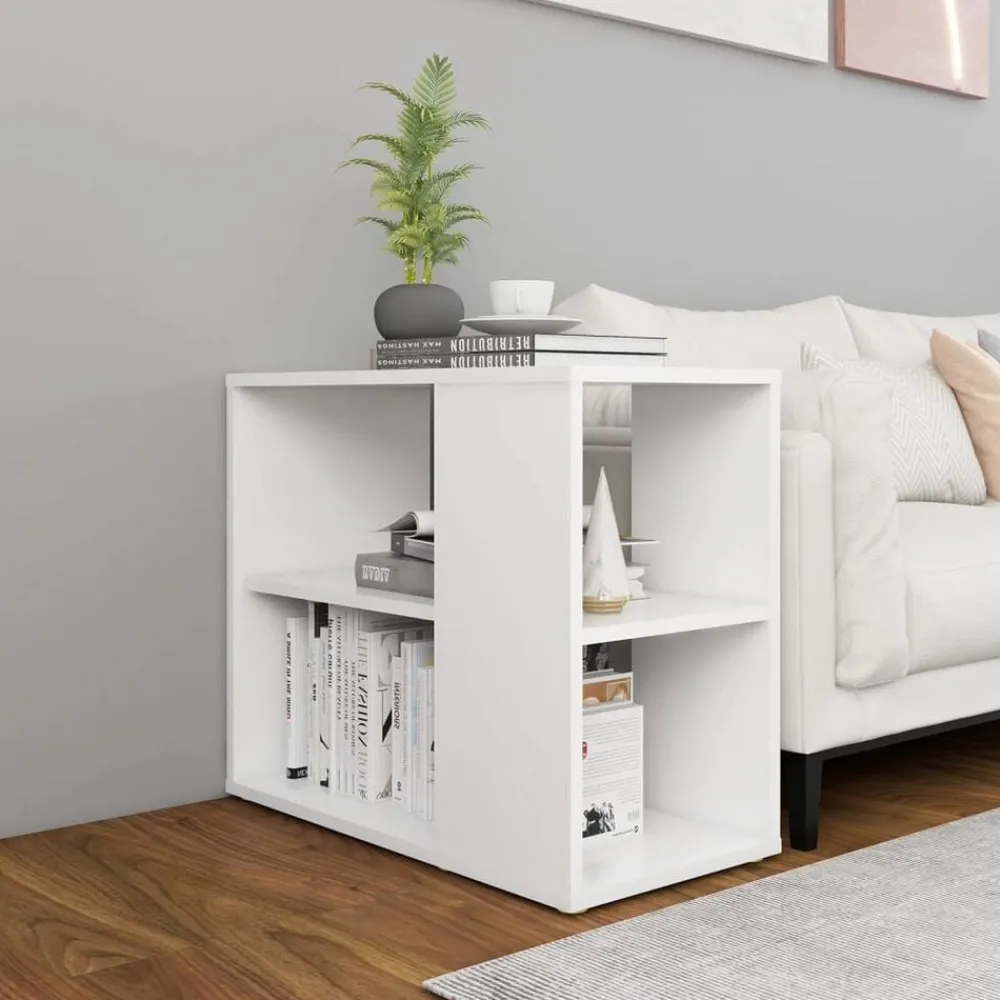 vidaXL Armario auxiliar de madera contrachapada 60x30x50 cm Blanco Outlet