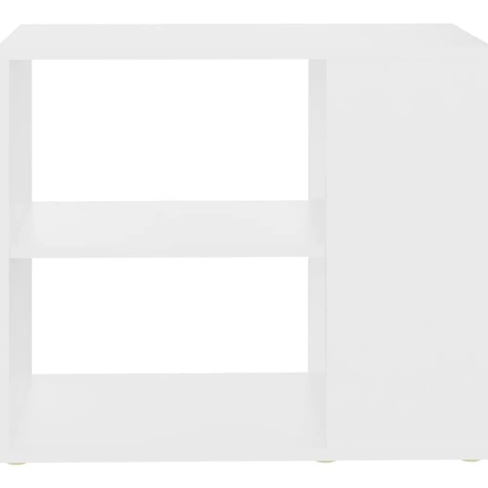 vidaXL Armario auxiliar de madera contrachapada 60x30x50 cm Blanco Outlet