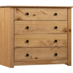 vidaXL Armario auxiliar de madera de pino estilo Panamá 80x40x73 cm Marrón Hot