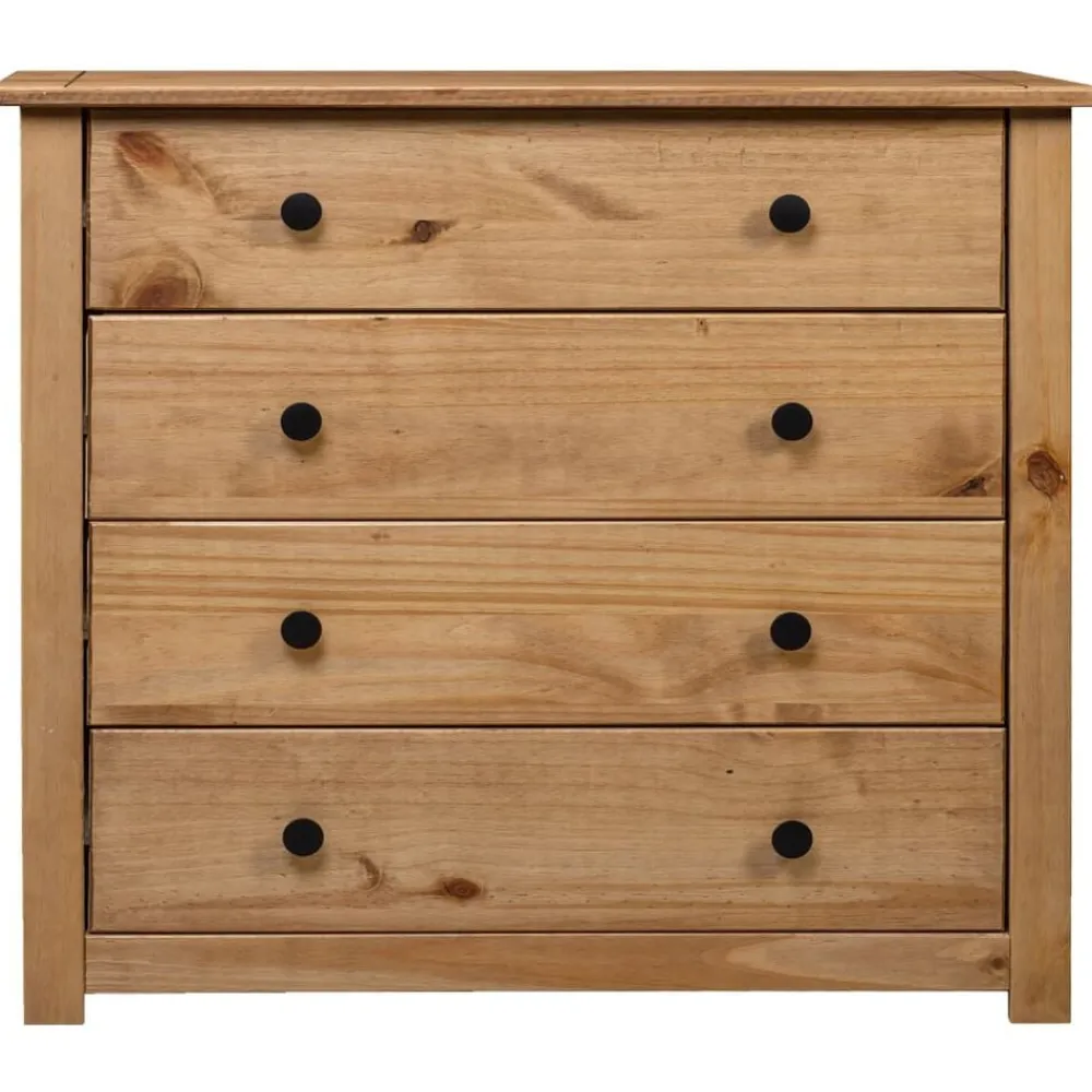 vidaXL Armario auxiliar de madera de pino estilo Panamá 80x40x73 cm Marrón Hot
