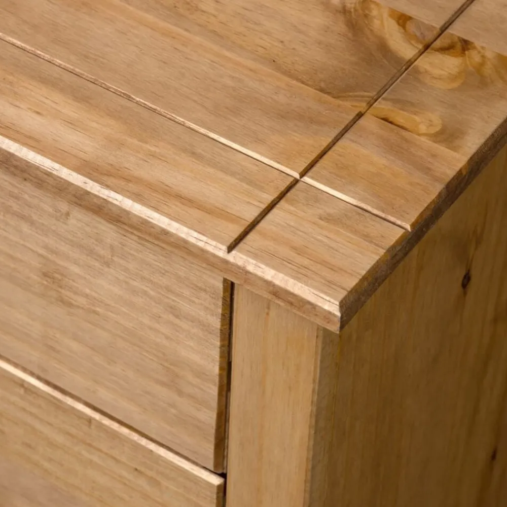 vidaXL Armario auxiliar de madera de pino estilo Panamá 80x40x73 cm Marrón Hot