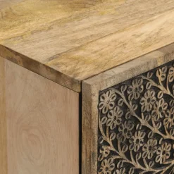 vidaXL Armario auxiliar madera maciza de mango 60x33x75 cm Clearance