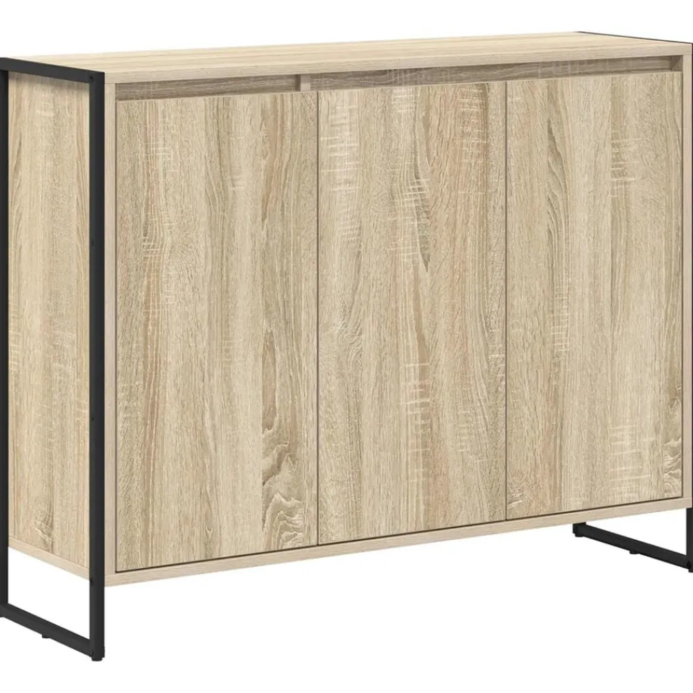 vidaXL Armarios Y Almacenamiento-Armario auxiliar Sonoma 96,5 x 30 x 75 cm Madera contrachapada