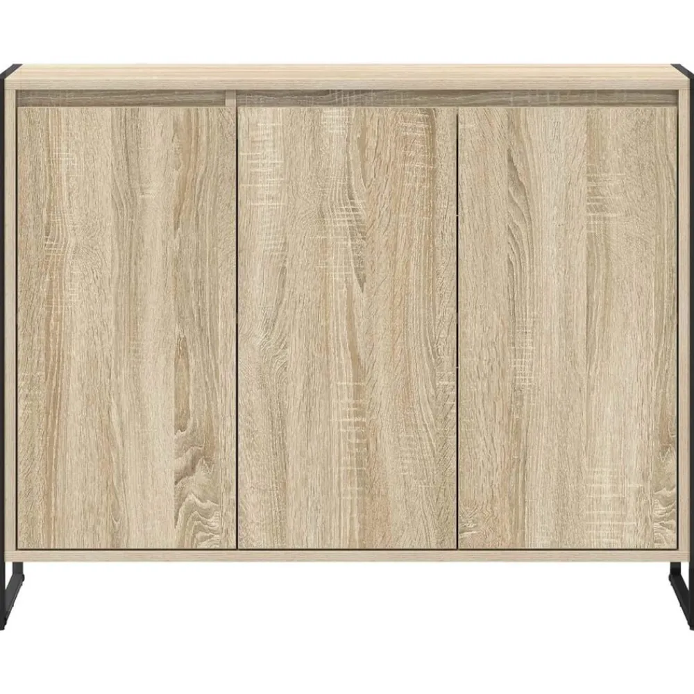 vidaXL Armarios Y Almacenamiento-Armario auxiliar Sonoma 96,5 x 30 x 75 cm Madera contrachapada