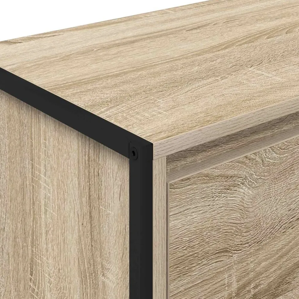 vidaXL Armarios Y Almacenamiento-Armario auxiliar Sonoma 96,5 x 30 x 75 cm Madera contrachapada