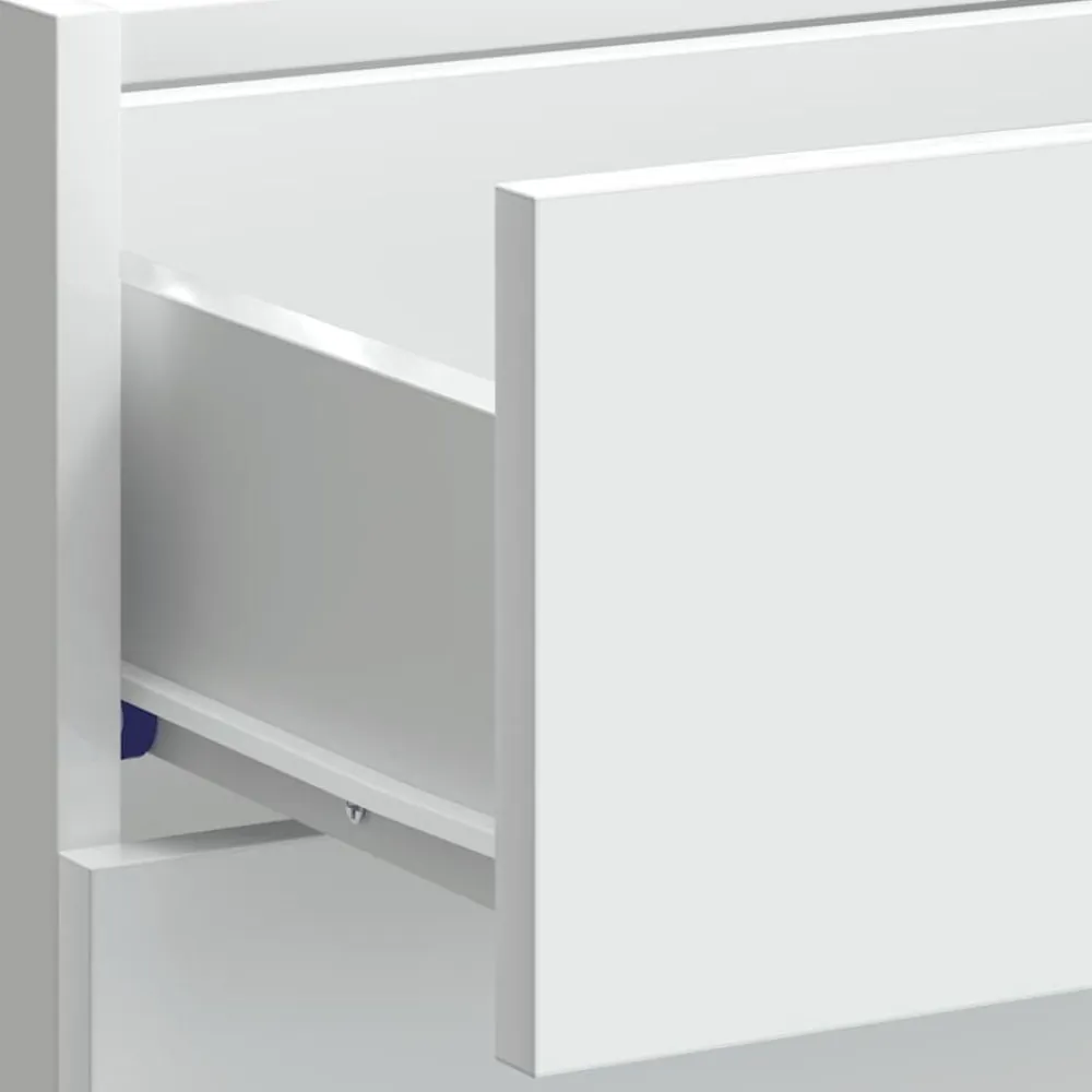 vidaXL Armario bajo de cocina "Lyon" de madera de ingeniería blanca Blanco Clearance
