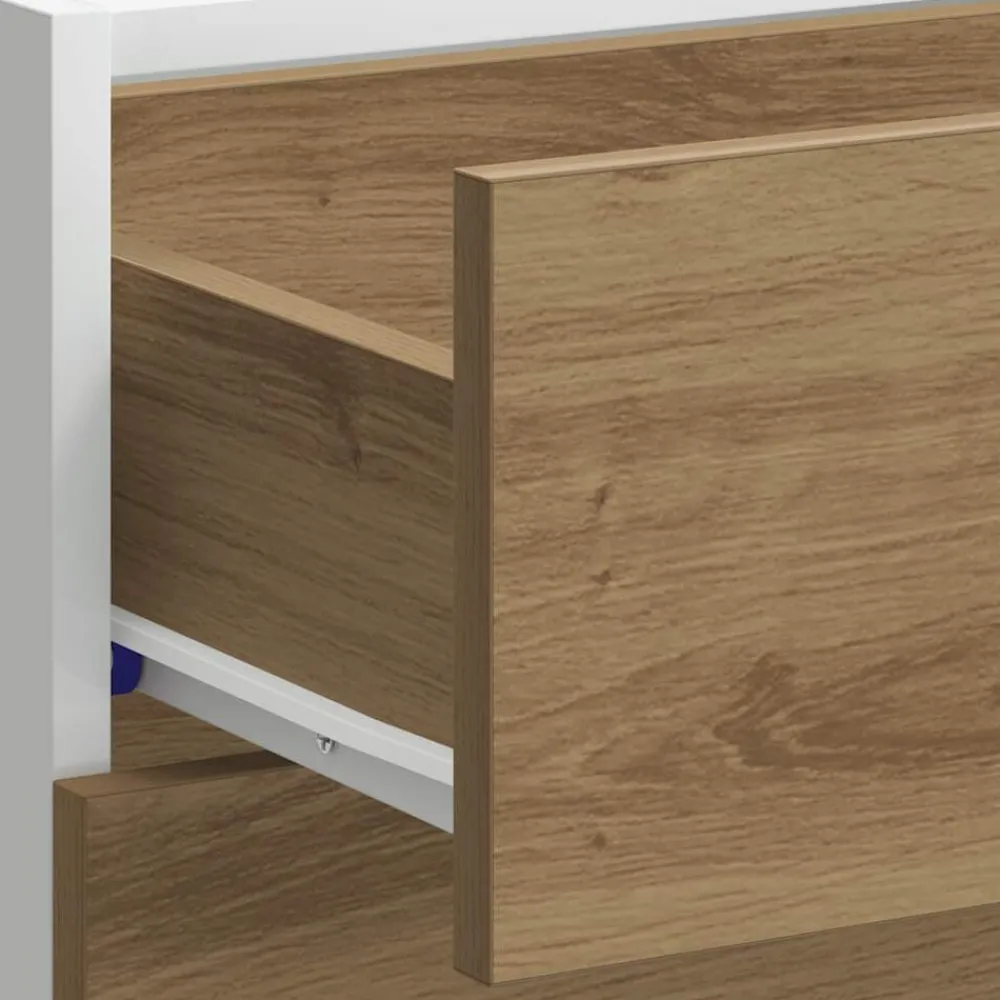 vidaXL Armarios Y Almacenamiento-Armario bajo "Lyon" Roble Artesano 40x46x81,5 cm Madera de ingeniería