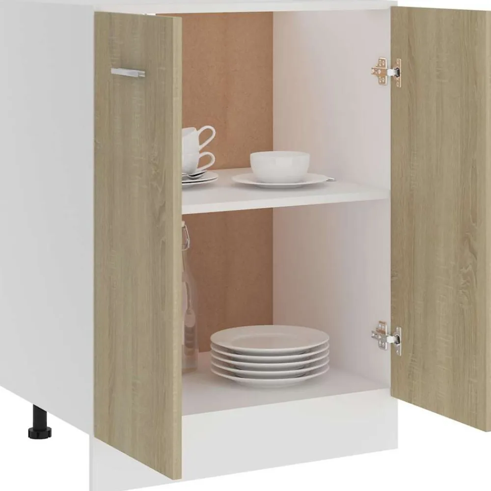 vidaXL Armario bajo "Lyon" 60x46x81,5 cm Madera de ingeniería Roble Sonoma Online