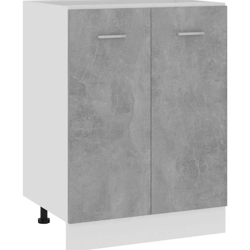vidaXL Armario bajo "Lyon" Gris Hormigón 60x46x81,5 cm Madera de ingeniería Gris hormigón Outlet