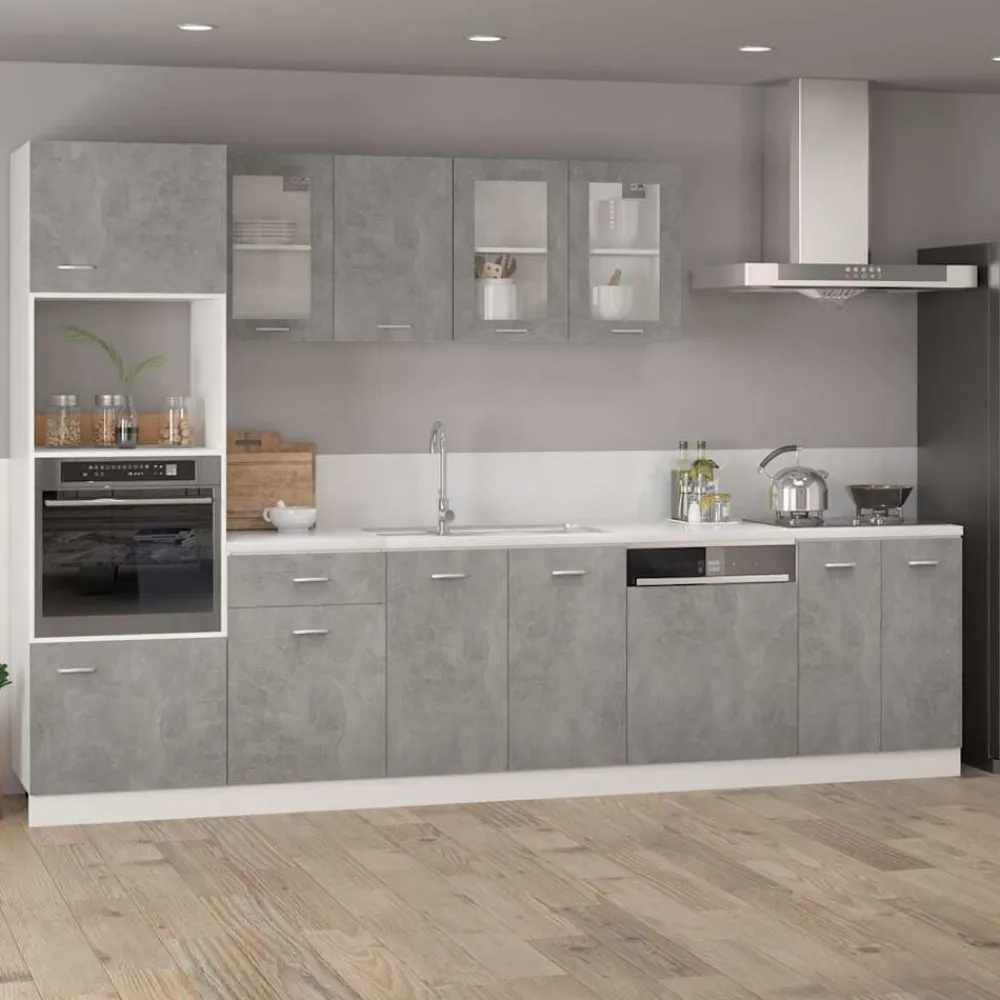 vidaXL Armario bajo "Lyon" Gris Hormigón 60x46x81,5 cm Madera de ingeniería Gris hormigón Outlet