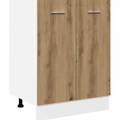 vidaXL Armarios Y Almacenamiento-Armario bajo "Lyon" Roble Artesano 60x46x81,5 cm Madera de ingeniería