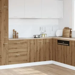 vidaXL Armarios Y Almacenamiento-Armario bajo "Lyon" Roble Artesano 60x46x81,5 cm Madera de ingeniería