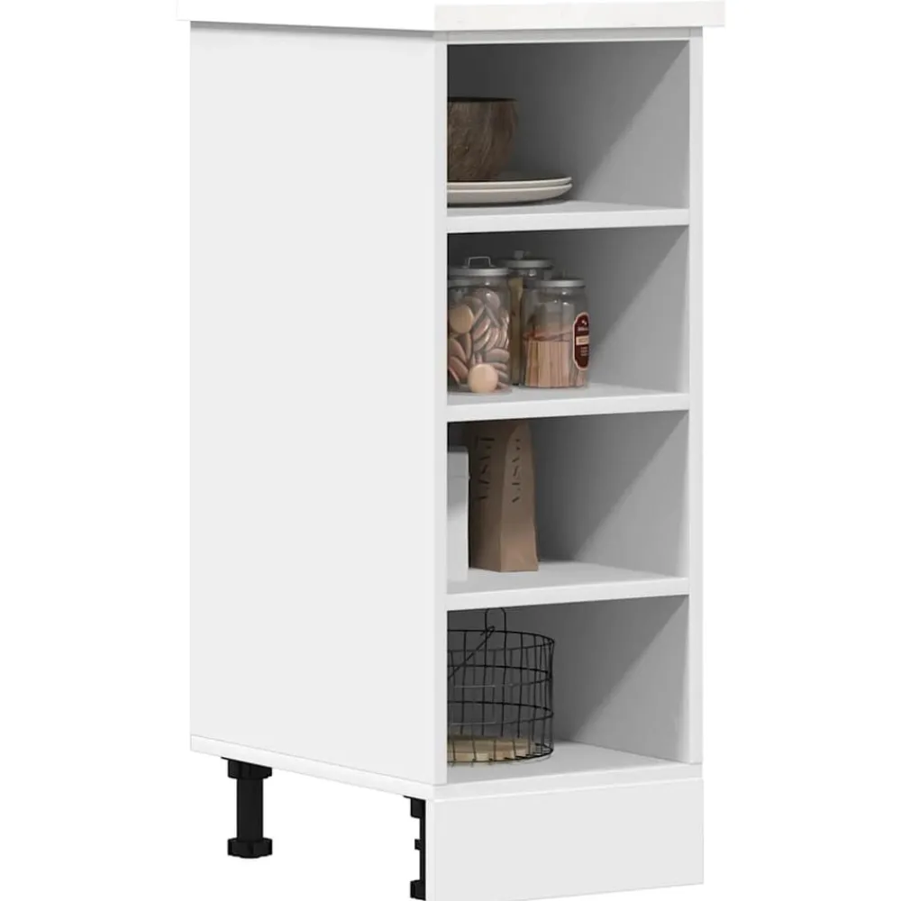 vidaXL Armario bajo "Riga" 30x44,5x81,5 cm Madera de ingeniería Blanco Online