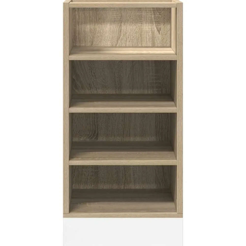 vidaXL Armario bajo "Riga" 40x44,5x81,5 cm Madera de ingeniería Roble Sonoma Discount