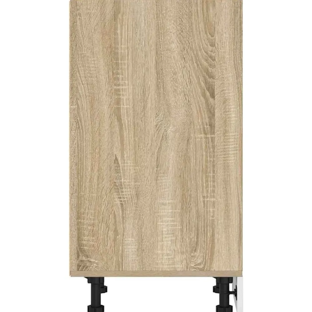vidaXL Armario bajo "Riga" 40x44,5x81,5 cm Madera de ingeniería Roble Sonoma Discount