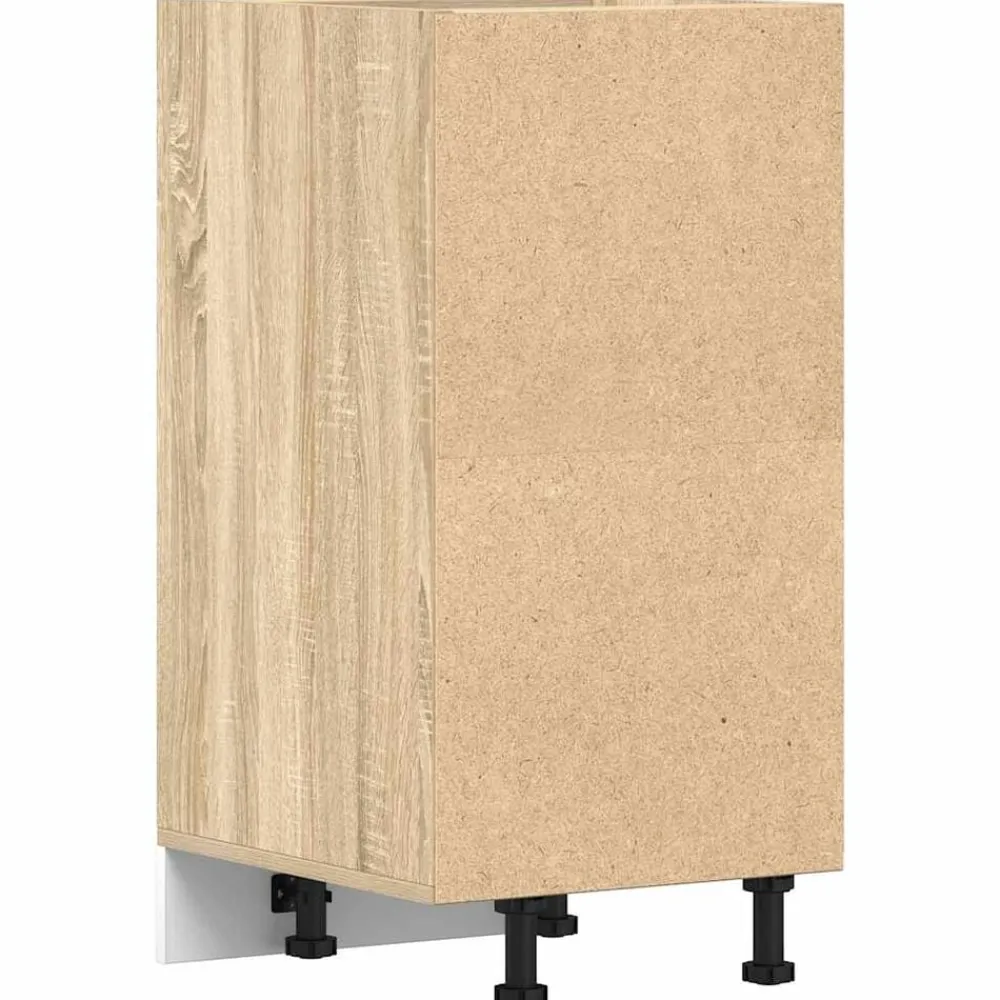 vidaXL Armario bajo "Riga" 40x44,5x81,5 cm Madera de ingeniería Roble Sonoma Discount