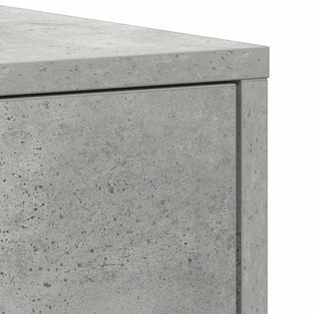 vidaXL Conjuntos De Muebles-Armario baño madera contrachapada gris hormigón 30x30x183,5 cm