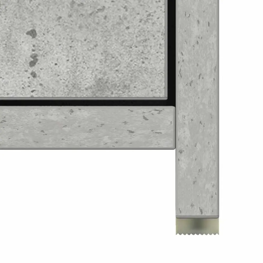 vidaXL Conjuntos De Muebles-Armario baño madera contrachapada gris hormigón 30x30x183,5 cm